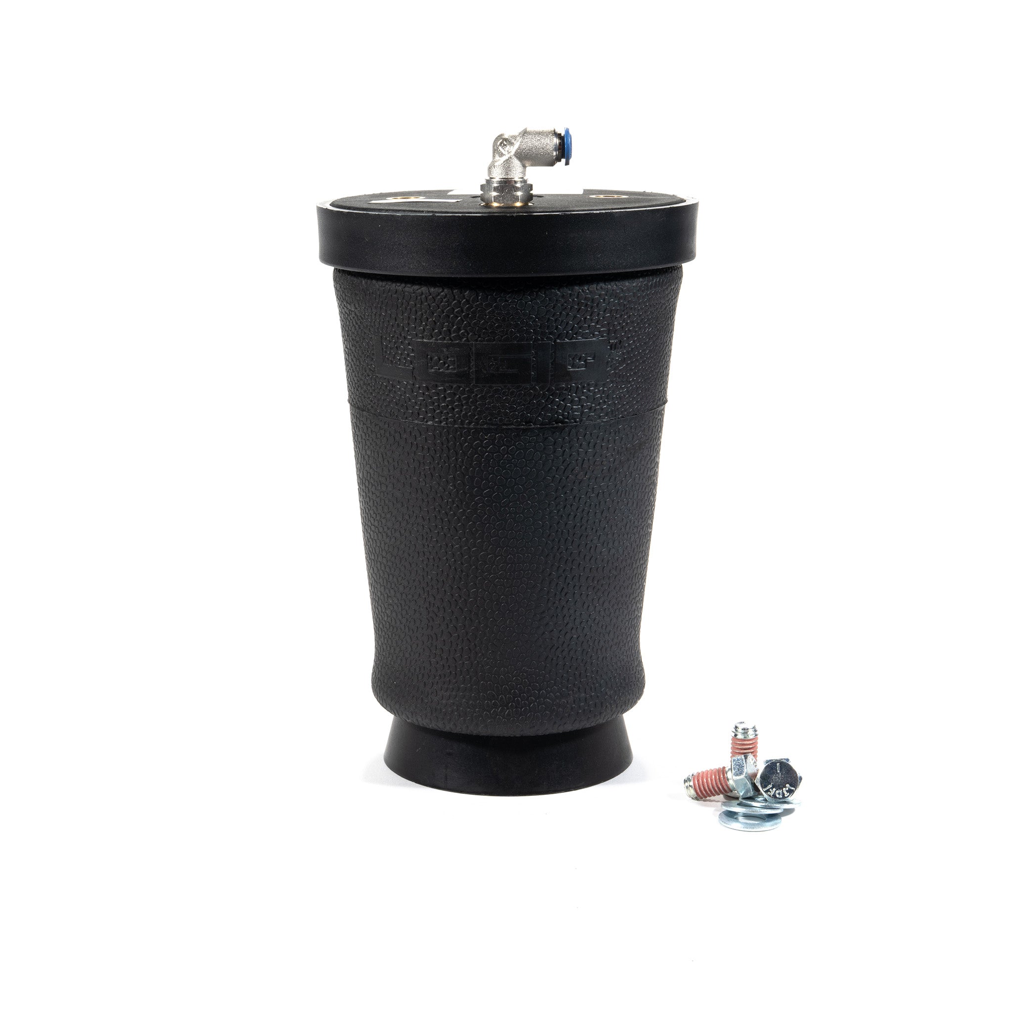 Replacement Air Spring (IQ-ASA-9000-LP) with Elbow Fitting Installed